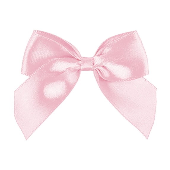 2.5 Inch Polyester Waist Bow, Decorative Tape Bow for Gift Wrapping and Craft Projects, 1PC (Light Pink)
