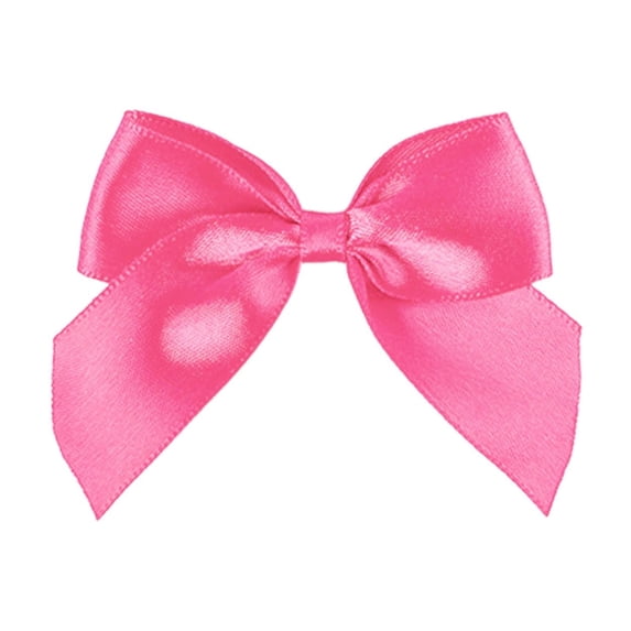 2.5 Inch Polyester Waist Bow, Decorative Tape Bow for Gift Wrapping and Craft Projects, 1PC (Pink)