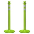 thumbnail image 1 of 2.5 Inch Safety Green Reflective Medium Duty Stanchion (2 Pk), 1 of 9