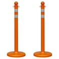 thumbnail image 1 of 2.5 Inch Safety Orange Reflective Medium Duty Stanchion (2 Pk), 1 of 9