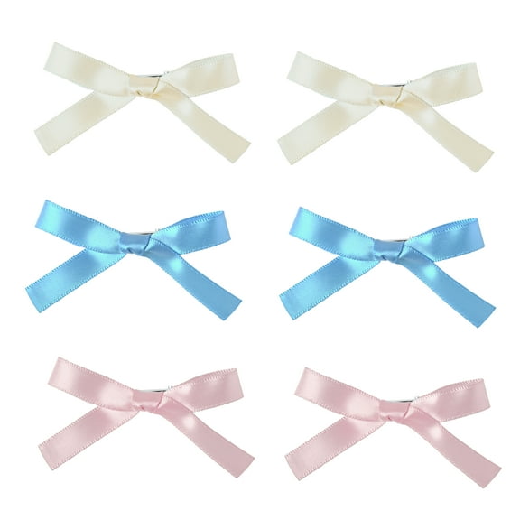 2.5 Inch Small Satin Hair Bows - Set of 6