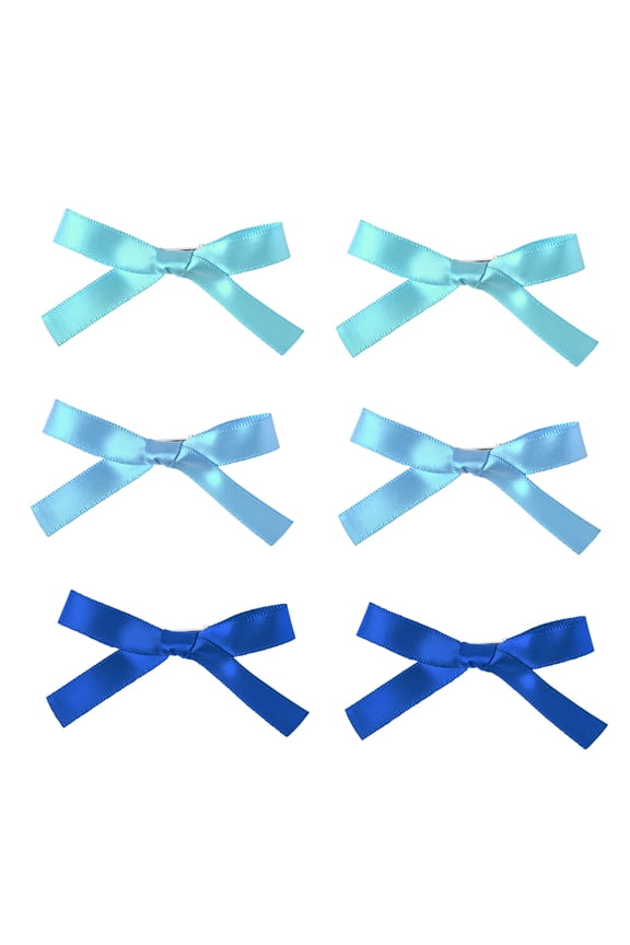2.5 Inch Small Satin Hair Bows - Set of 6