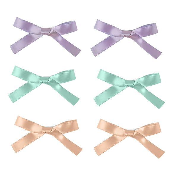 2.5 Inch Small Satin Hair Bows - Set of 6