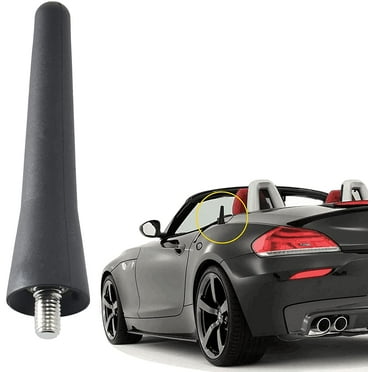 2.5 Inch Stubby Antenna Mast Compatible with 1998-2019 Mini Cooper/Countryman BMW Z3/Z4/128i VW Polo/Golf AM/FM Radio Antenna Car Wash Proof