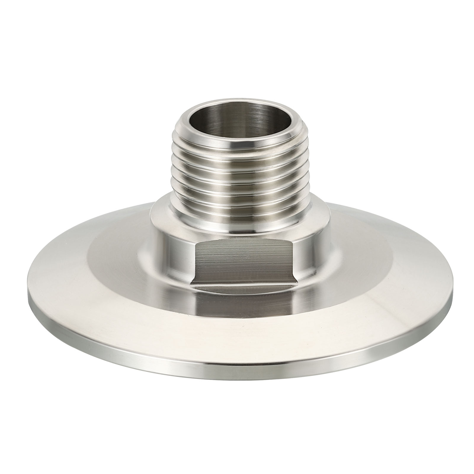 Adaptateur Tri Clamps Vers NPT Mâle 2 Pouces - Acier Inox 304, Ferrule 64 Mm - Pour Industrie Alimentaire, Laitière, Boissons