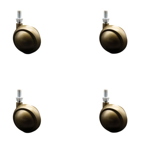 2.5 Inch Windsor Antique Metal Ball Caster – 3/8 Inch Threaded Stem – Set of 4