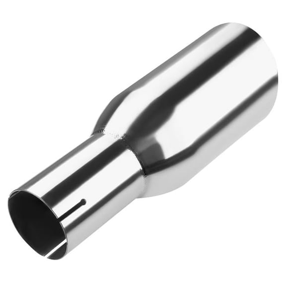 2.5 Inlet 3.75 in. Outlet B Style Chrome Universal Muffler Tip