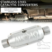 2.5" Inlet Outlet Automobile Weld-on Catalytic Converter Universal 2.5 Inch Inlet Outlet Cat Converter With Heat Shield and O2 Port Universal Catalytic Convert EPA Compliant