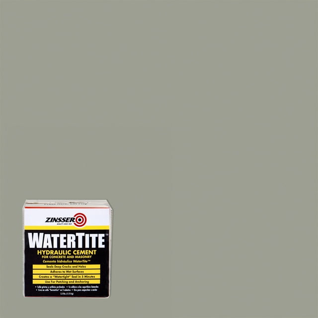 2.5 Lb Carton, Zinsser WaterTite Concrete and Masonry Hydraulic Cement5074DSV, Gray, 6 Pack