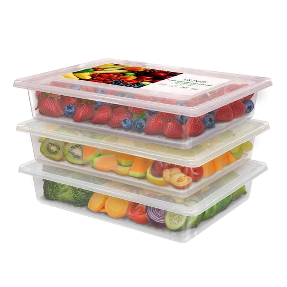 2.5 Liter x 3 Pack Bento Boxes Produce Saver Containers