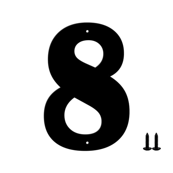 2.5 IN Metal House Numbers, House Address Letters and Numbers for Outside Signs, Metal Letters Door Numbers Signage Street Address Plaque for Garden Door Mailbox Decor (Number 8)