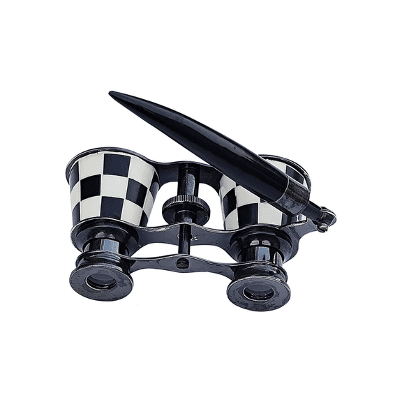 2.5" Opera Glasses Binoculars for Adults Mother of Pearl Solid Brass with Handle Pocket-Sized Bird Watching, Hunting & Theatre