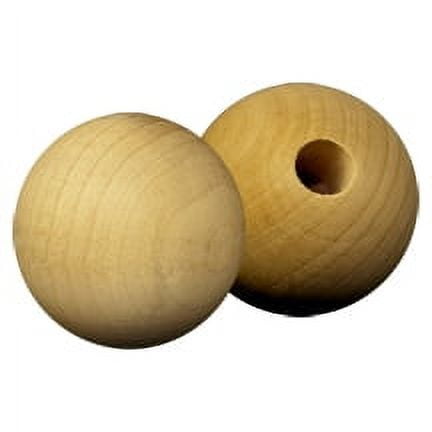 2"5 Pcs Wood Ball Dowel Caps 1-1/2" ball with a 3/8" hole