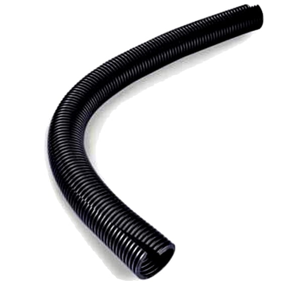 2.5" Polyethylene Split Wire Loom Tubing - Length: 50 Feet - Color: Black