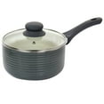 thumbnail image 1 of 2.5 Quart Nonstick Aluminum Saucepan with Lid in Gray, 1 of 3
