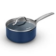 thumbnail image 1 of 2.5 Quart Pour Saucepan Ceramic Nonstick With Glass Cover Lid Oven & Dishwasher Safe, Blue Diamond, 1 of 1