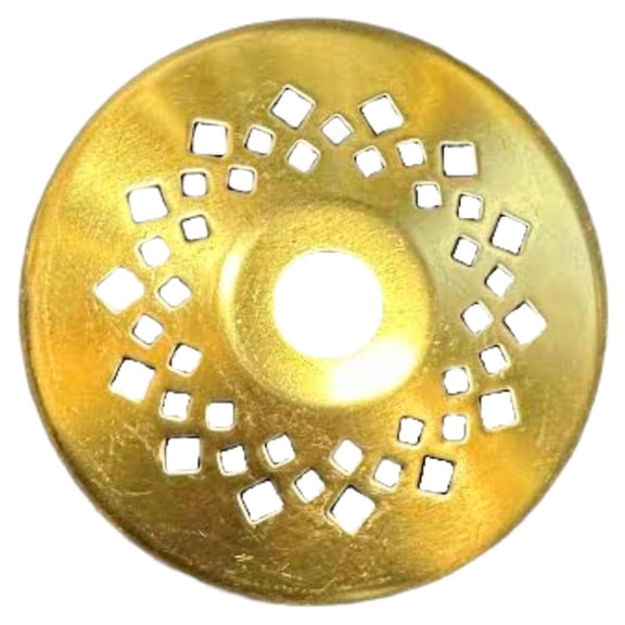 2.5" RD. Perforated Solid Brass Vase Cap for Lamp Fixtures & Other Crafts