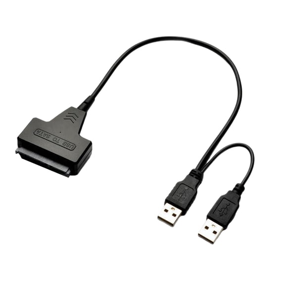 2.5" SATAs Hard Drives to USB Cable with Power Adapter Port, LED Indicators for Data Recovery and Backup