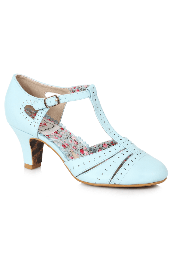 2.5" Spectator Heel With T-Strap And Cutout Detail