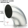 thumbnail image 1 of 2.5" Stainless Steel Car Exhaust Weldable 90 Degree Bend Elbow Pipe, 1 of 3