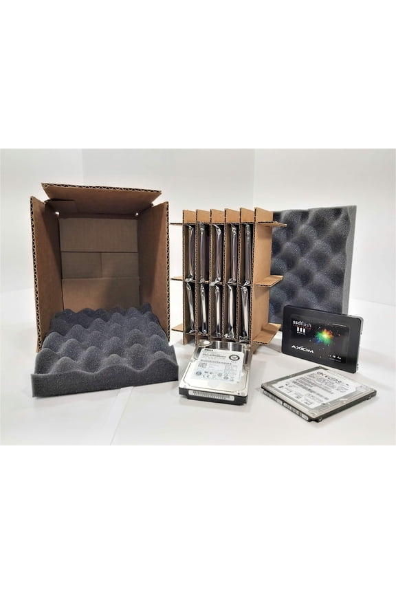 2.5" Standard, SSD, SAS Hard Drives --- 10-COUNT Shipping Storage Slotted Box Container KIT -- Multi-Kit Package LOT (TSS-25NTSSD10CT)