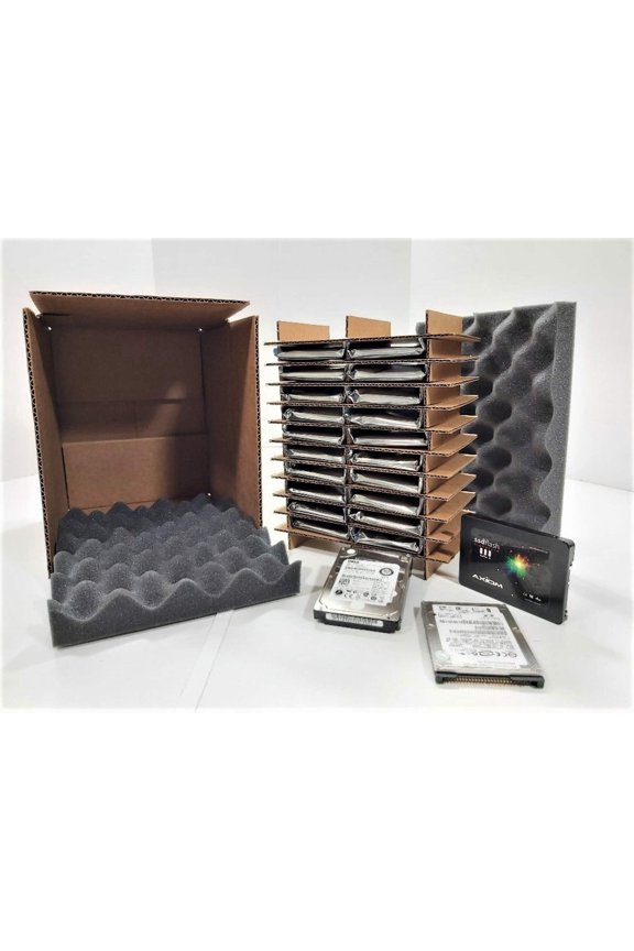 2.5" Standard, SSD, SAS Hard Drives --- 20-COUNT Shipping Storage Slotted Box Container KIT -- Multi-Kit Package LOT (TSS-25NTSSD20CT)
