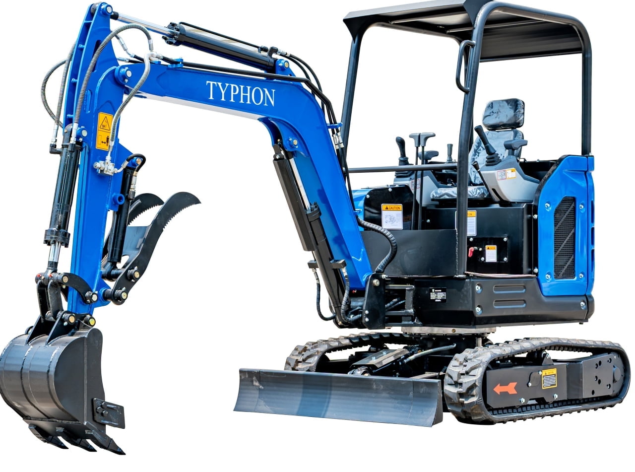 TYPHON TERROR X2 STORM Mini Excavator 2.5 Ton Diesel Kubota V1505 Engine USA