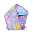 thumbnail image 1 of 2.5" Wide Easter Eggs on Purple Wired Ribbon - 10 Yards (566012504), 1 of 1