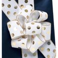 thumbnail image 1 of 2.5" Wide Metallic Gold Dots On Wired Ribbon - 10 Yards (56270701), 1 of 1