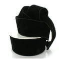 thumbnail image 1 of 2.5" Wired Suede Velvet Ribbon Black - 10 Yards, 1 of 2