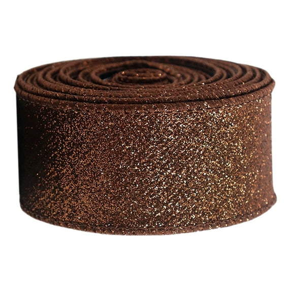2.5" X 10 Yards Christmas Ribbon for Gift Wrapping, Metallic Glitter Wired Ribbon for Christmas Tree, Garland, Wreath, DIY Crafts Ornaments, Xmas Decorations Holiday Party Decor