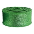 thumbnail image 1 of 2.5" X 10 Yards Christmas Ribbon for Gift Wrapping, Metallic Glitter Wired Ribbon for Christmas Tree, Garland, Wreath, DIY Crafts Ornaments, Xmas Decorations Holiday Party Decor, 1 of 9