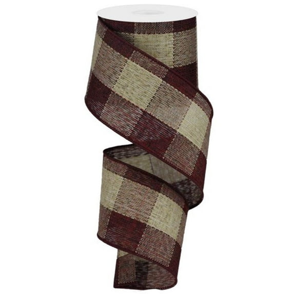 2.5"X10yd Woven Royal Burlap Check