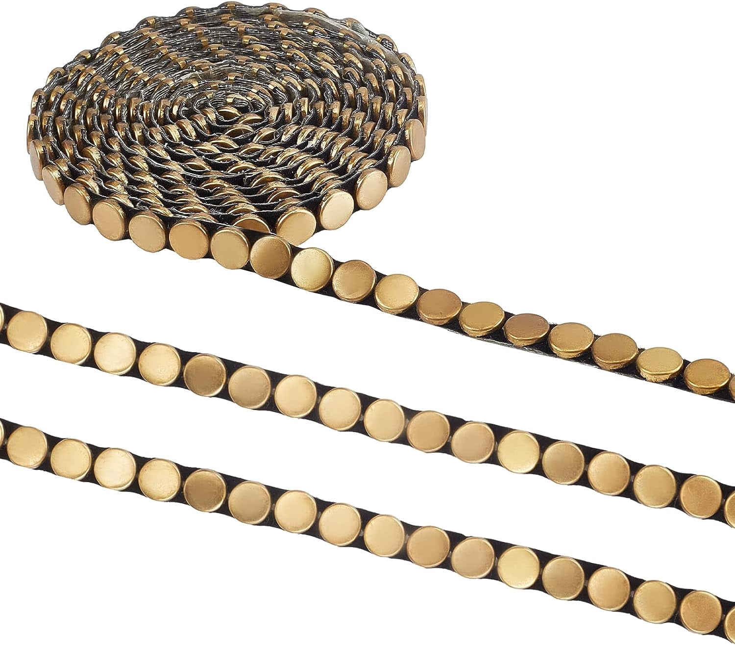 Pinhead Trim 2.5 Yards Hot Fix Nailhead Trim 304 Stainless Steel Iron-on Convex Dome ...