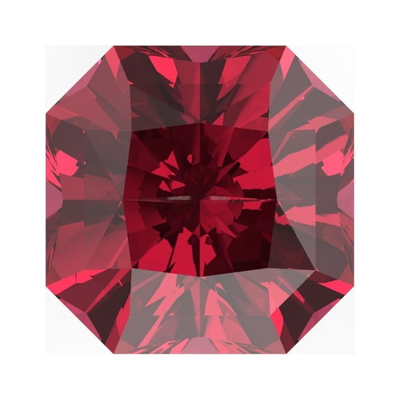 2.5 ct 8.0x8.0mm Asscher Cut Simulated Pink tourmaline July Birthstone