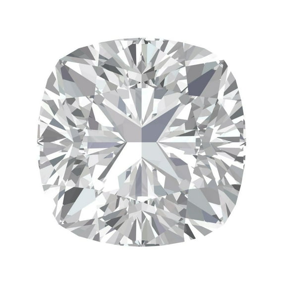 2.5 ct 8.0x8.0mm Cushion Cut Synthetic Clear White sapphire April Birthstone