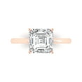 thumbnail image 1 of Clara Pucci 14K Rose Gold 2.5ct Moissanite Solitaire Ring for Women, 1 of 8