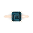 thumbnail image 1 of Clara Pucci 14K Rose Gold 2.5ct LondonBlueTopaz Solitaire Ring for Women, 1 of 8
