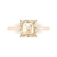thumbnail image 1 of 2.5 ct Asscher Cut Natural Morganite Solitaire Engagement Ring for Women in 18K Rose Gold, 1 of 5