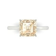 thumbnail image 1 of 2.5 ct Asscher Cut Natural Morganite Solitaire Engagement Ring for Women in 18K White Gold, 1 of 5