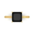 thumbnail image 1 of Clara Pucci 14K Yellow Gold Solid Gold Onyx Solitaire Anniversary Ring for Women - 2.5 cttw Asscher Cut, 1 of 8