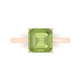 thumbnail image 1 of Clara Pucci 14K Rose Gold 2.5ct Peridot Solitaire Ring for Women, 1 of 8