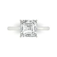 thumbnail image 1 of 2.5 ct Asscher Cut Simulated Diamond Solitaire 14K White Gold Womens Engagement Ring, 1 of 5