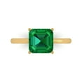 thumbnail image 1 of Clara Pucci 14K Yellow Gold 2.5ct Emerald Solitaire Ring for Women, 1 of 8