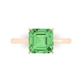 thumbnail image 1 of Solitaire Engagement Ring for Women - 2.5ct Simulated Green Diamond in 14K Rose Gold Promise Ring, 1 of 8
