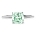 thumbnail image 1 of 2.5 ct Asscher Cut Simulated Green Diamond Solitaire 18K White Gold Womens Engagement Ring, 1 of 3