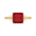 thumbnail image 1 of Clara Pucci 14K Yellow Gold 2.5ct Ruby Solitaire Ring for Women, 1 of 8