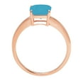 thumbnail image 1 of 2.5 ct Asscher Cut Simulated Turquoise Solitaire Engagement Ring for Women in 14K Rose Gold, 1 of 2