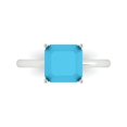 thumbnail image 1 of Clara Pucci 14K White Gold 2.5ct Turquoise Solitaire Ring for Women, 1 of 8