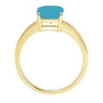 thumbnail image 1 of 2.5 ct Asscher Cut Simulated Turquoise Solitaire Engagement Ring for Women in 14K Yellow Gold, 1 of 2